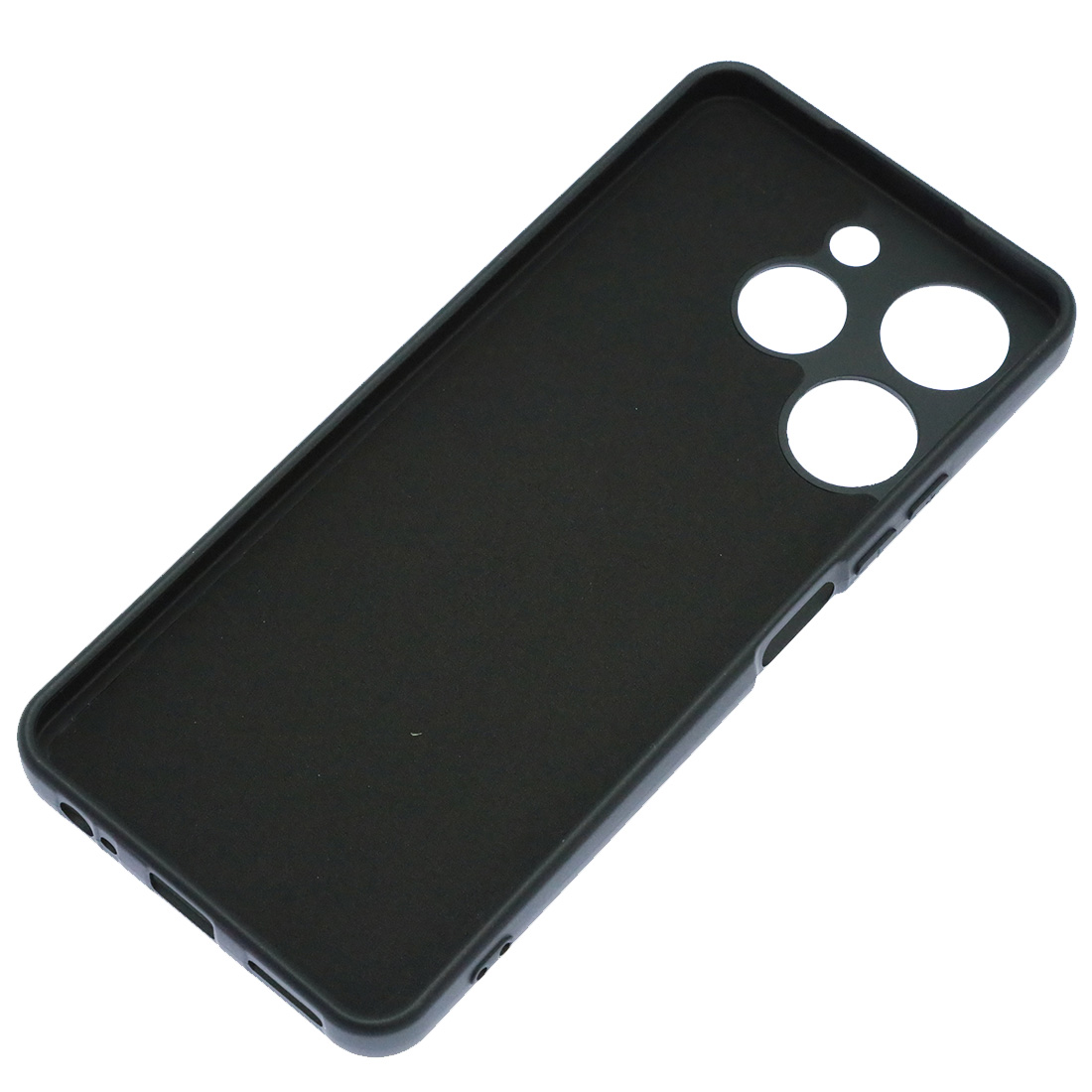 Чехол накладка NANO для TECNO Spark 10 Pro, защита камеры, силикон, бархат, цвет черный
