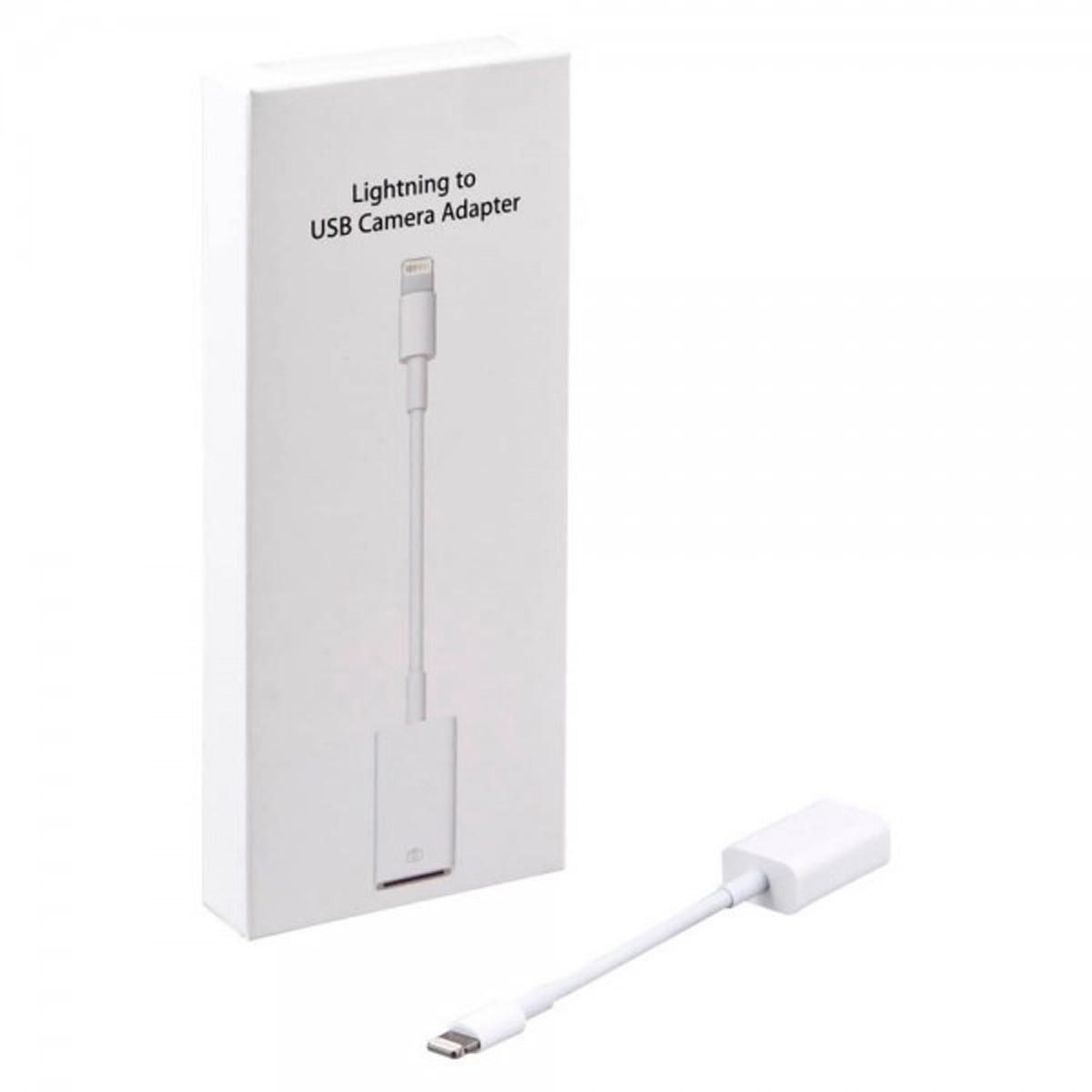 Адаптер, переходник JH-0514 для APPLE Lightning 8 pin на USB Camera Adapter, цвет белый