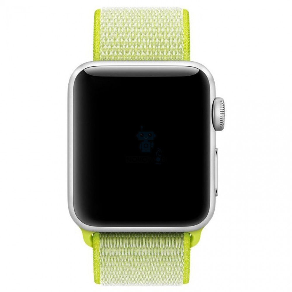 Ремешок для часов Apple Watch (38-40 мм), нейлон, цвет желто-зеленый