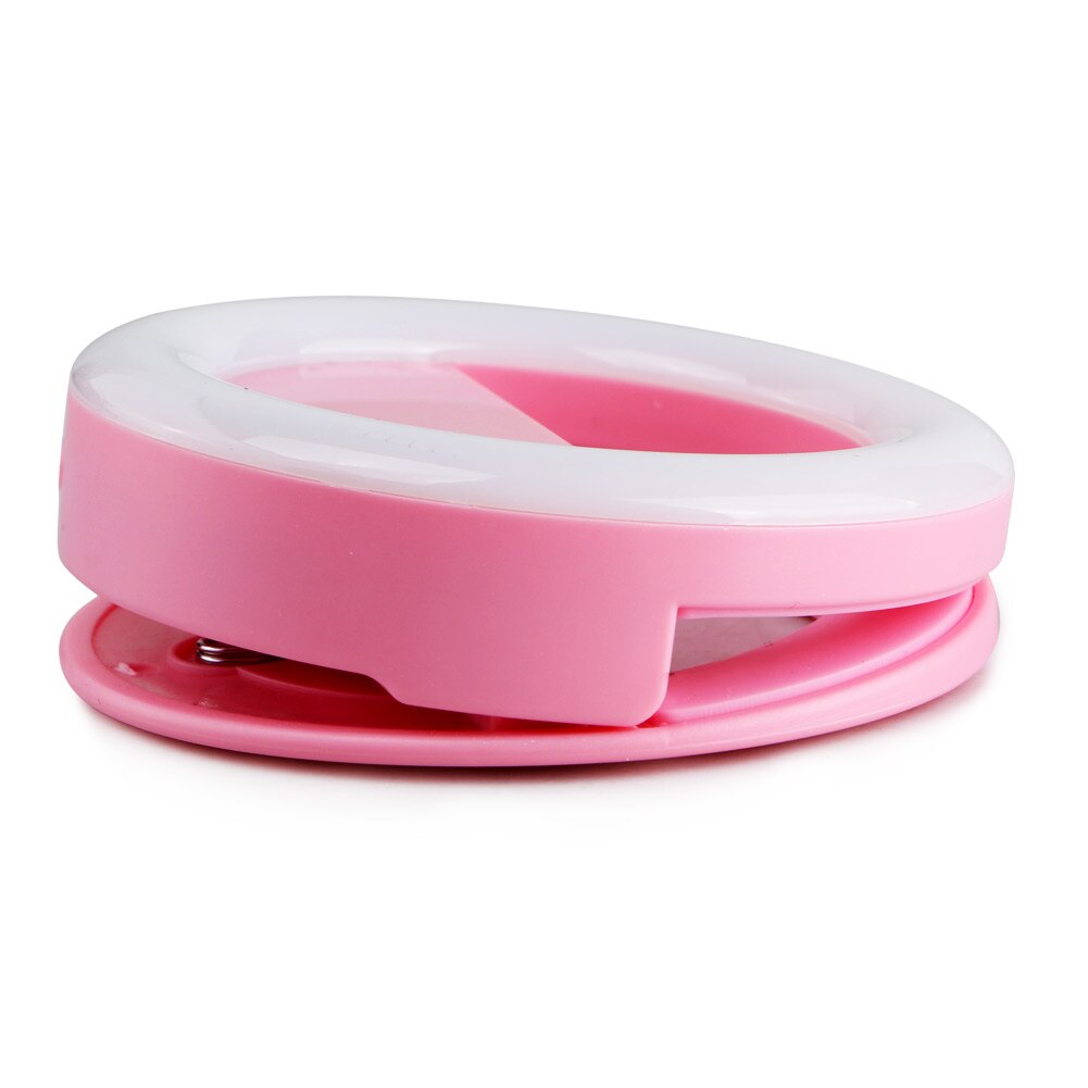 Led вспышка для селфи Selfie Ring Light RK-14 цвет розовый.