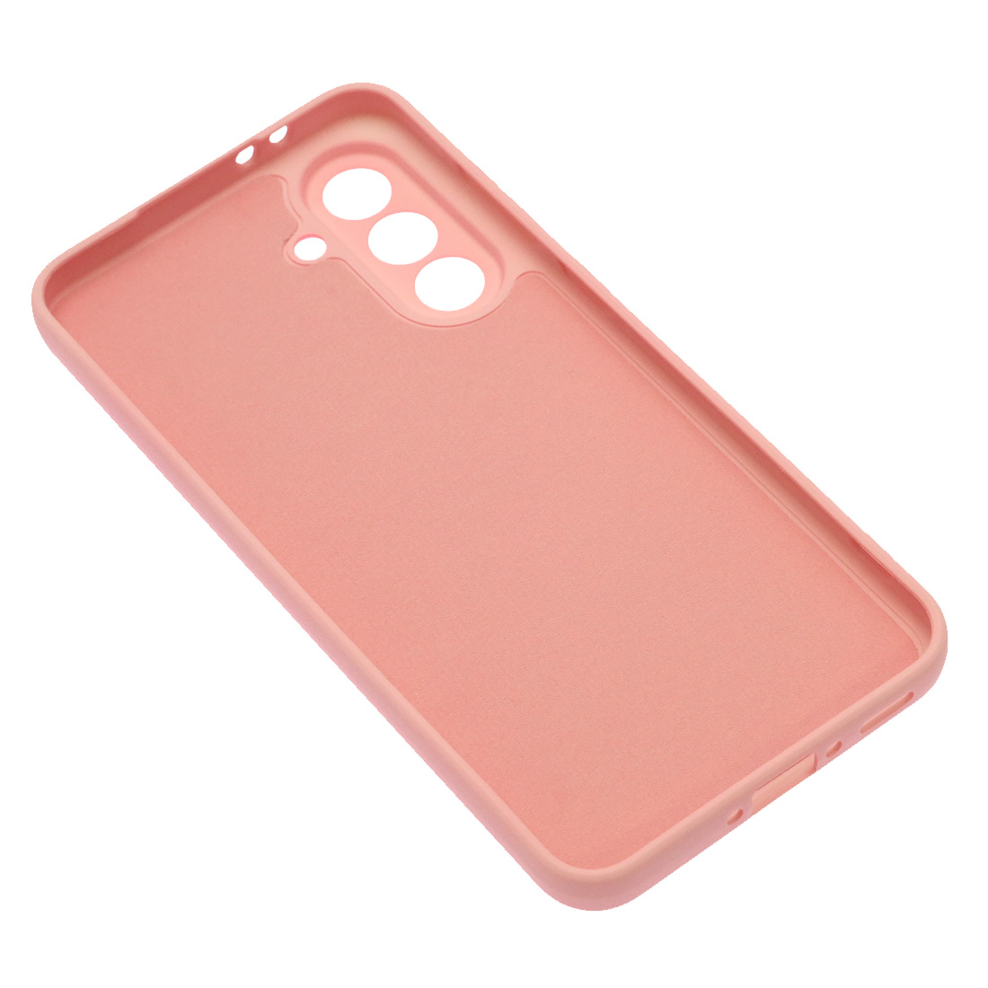 Чехол накладка Silicon Cover для SAMSUNG Galaxy A56, защита камеры, силикон, бархат, цвет розовый