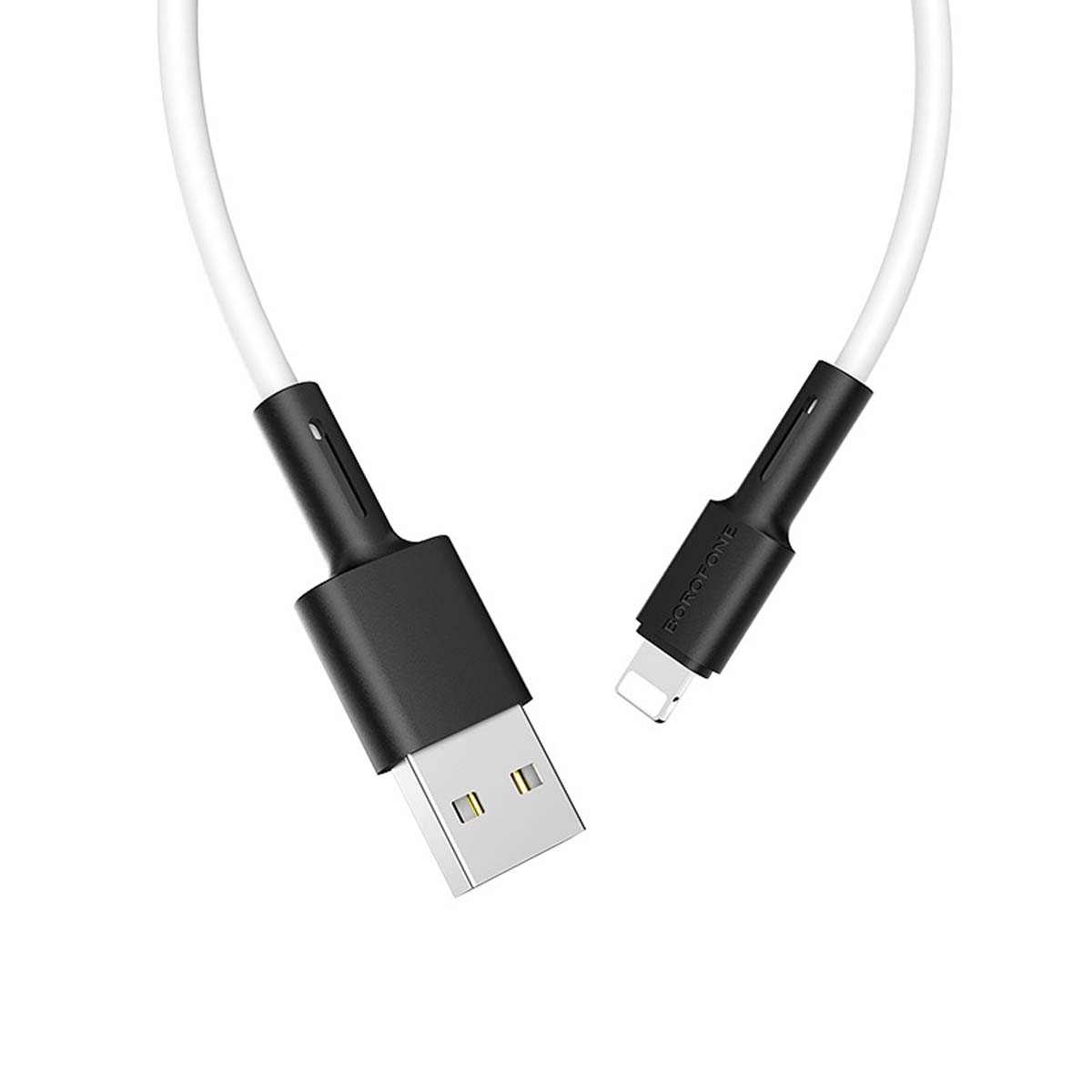 Кабель BOROFONE BX31 Soft Silicone Lightning 8 pin, длина 1 метр, цвет белый