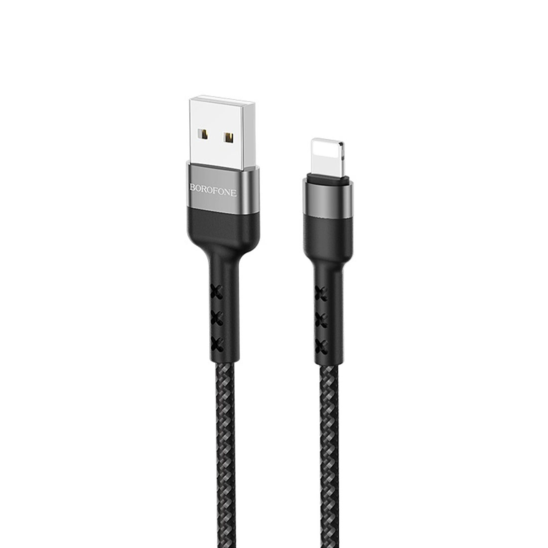Кабель BOROFONE BX34 Advantage Lightning 8 pin, 2.4A, длина 1 метр, цвет черный
