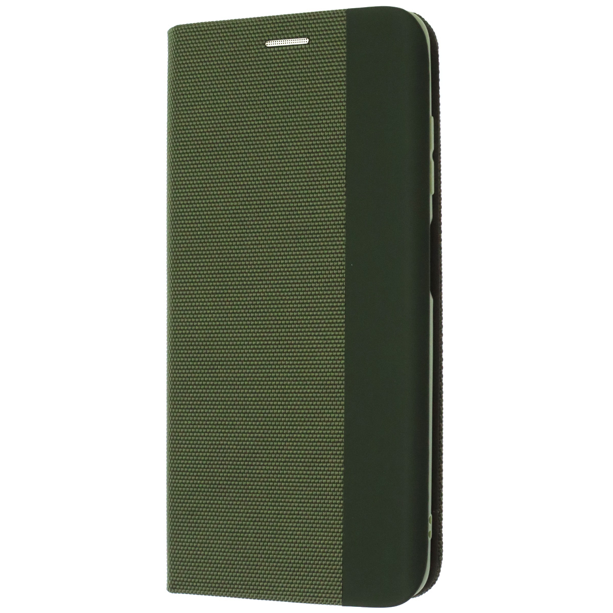 Чехол книжка MESH для XIAOMI POCO X3, POCO X3 Pro, текстиль, силикон, бархат, визитница, цвет зеленый