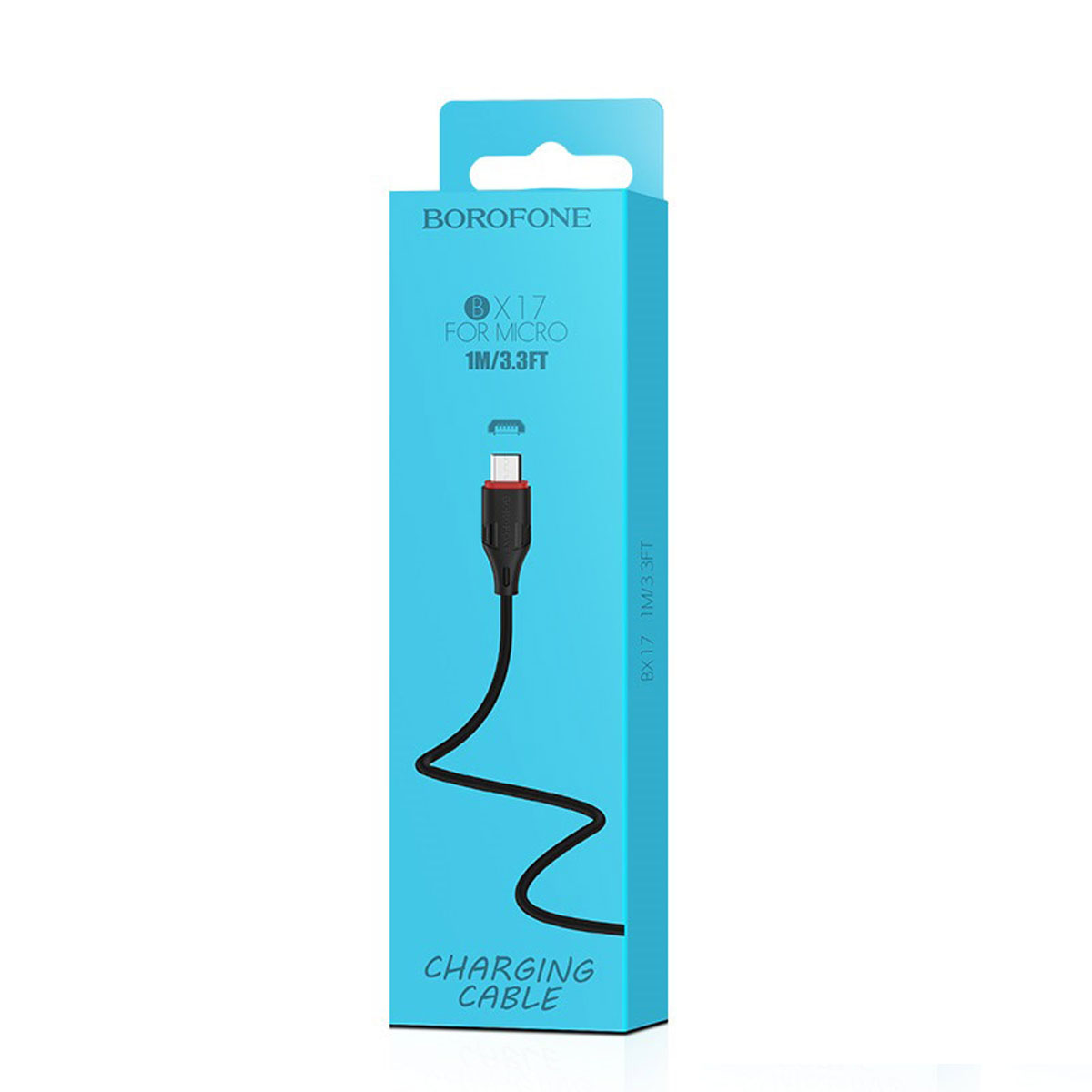 Кабель BOROFONE BX17 Enjoy Micro USB, 2A, длина 1 метр, силикон, цвет черный