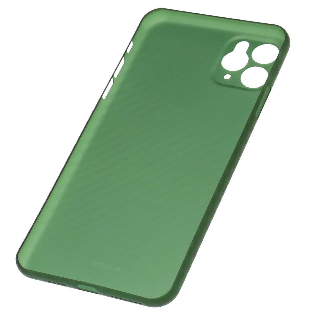 Чехол накладка K-DOO для APPLE iPhone 11 Pro Max (6.5), силикон, карбон, цвет темно зеленый