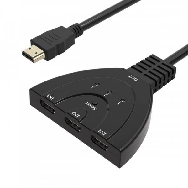Адаптер разветвитель (HDMI сплиттер) (хаб) HDMI на 3 порта HDMI.