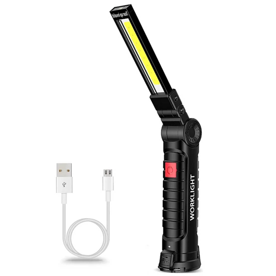 Фонарь подвесной, ручной W-51, 5 режимов, магнит, крюк, цвет черный