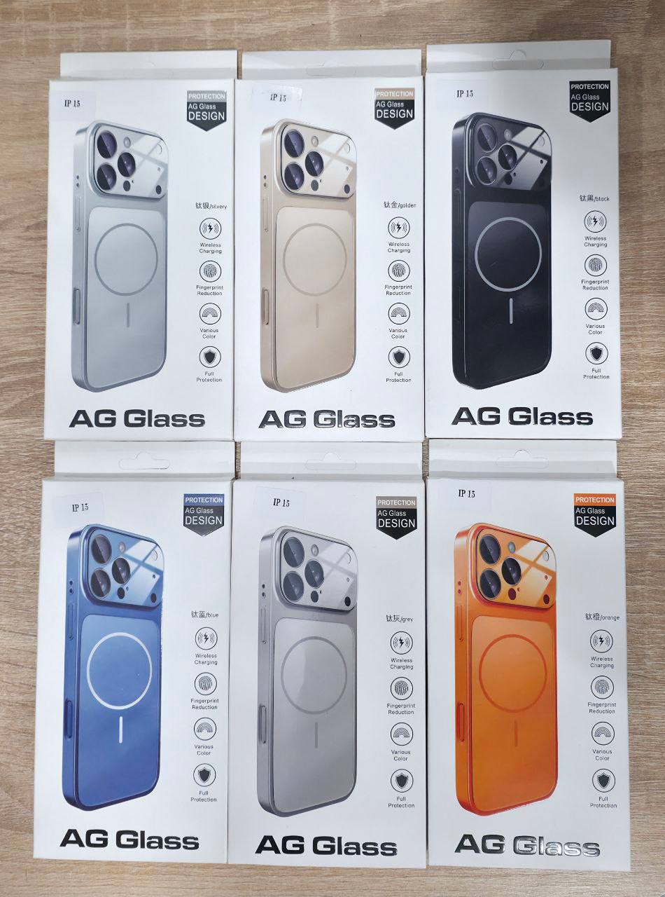 Чехол накладка AG Glass с поддержкой MagSafe для APPLE iPhone 17 Pro Max, цвет оранжевый (уценка)