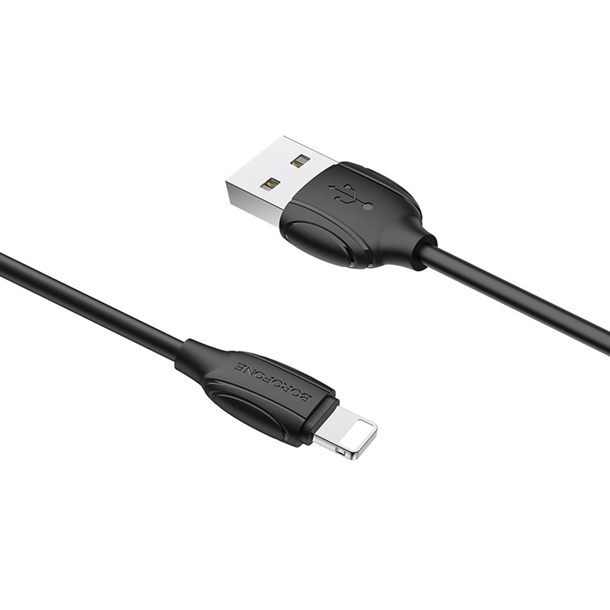 Кабель BOROFONE BX19 Benefit Lightning 8 pin, 1.3A, длина 1 метр, силикон, цвет черный