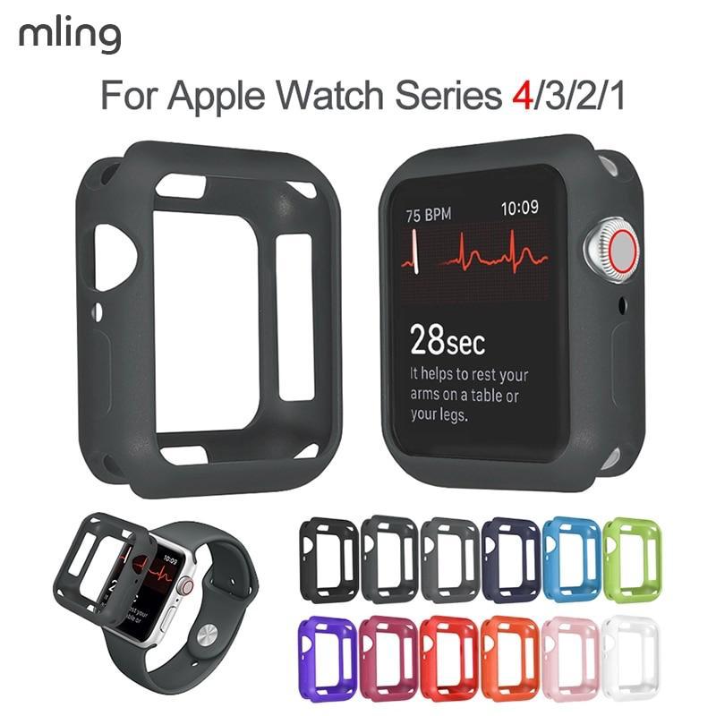 Чехол для APPLE Watch 1, 2, 3, 42 мм, силикон, мягкий, цвет розовый.