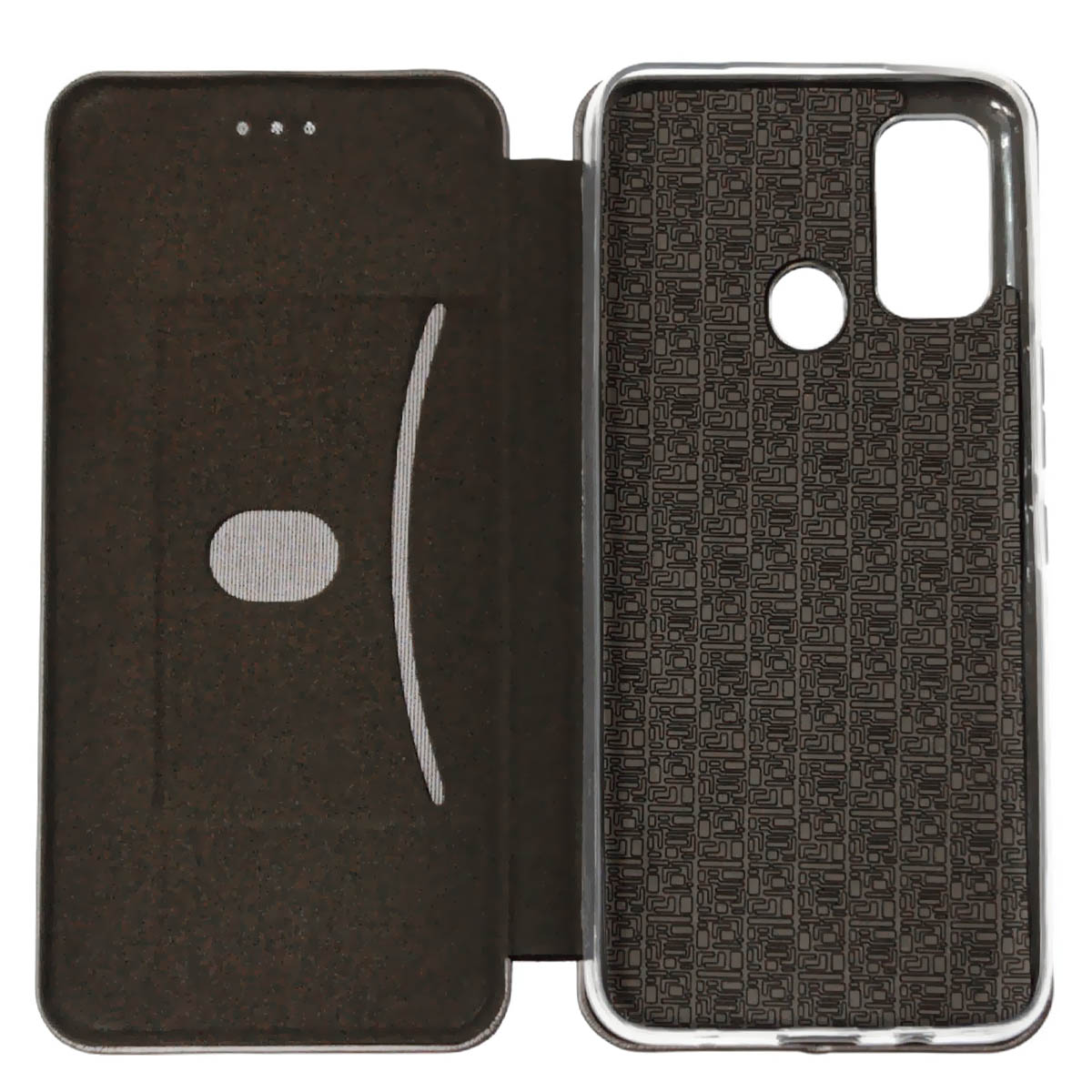 Чехол книжка STYLISH для TECNO Spark 7, экокожа, визитница, цвет серебристый