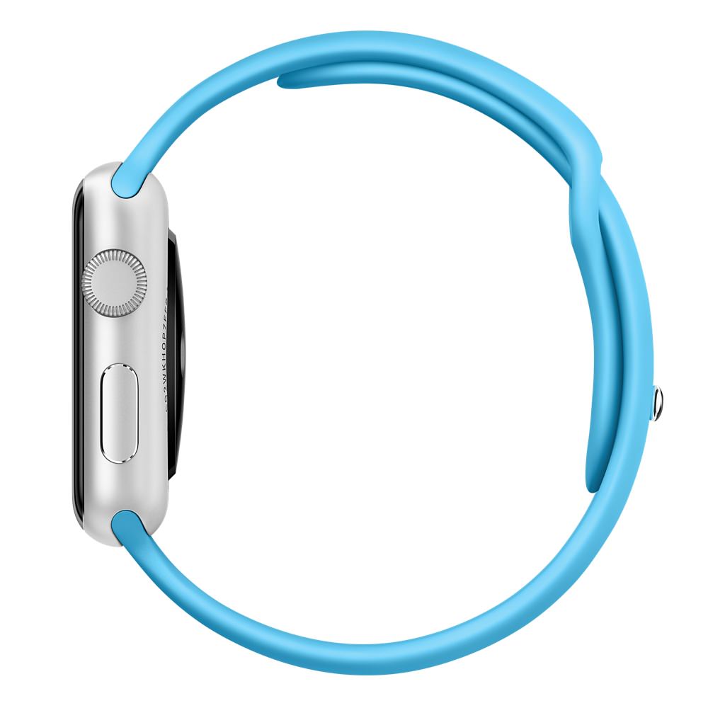 Ремешок для Apple Watch спортивный "Sport", размер 38-40 mm, цвет голубой