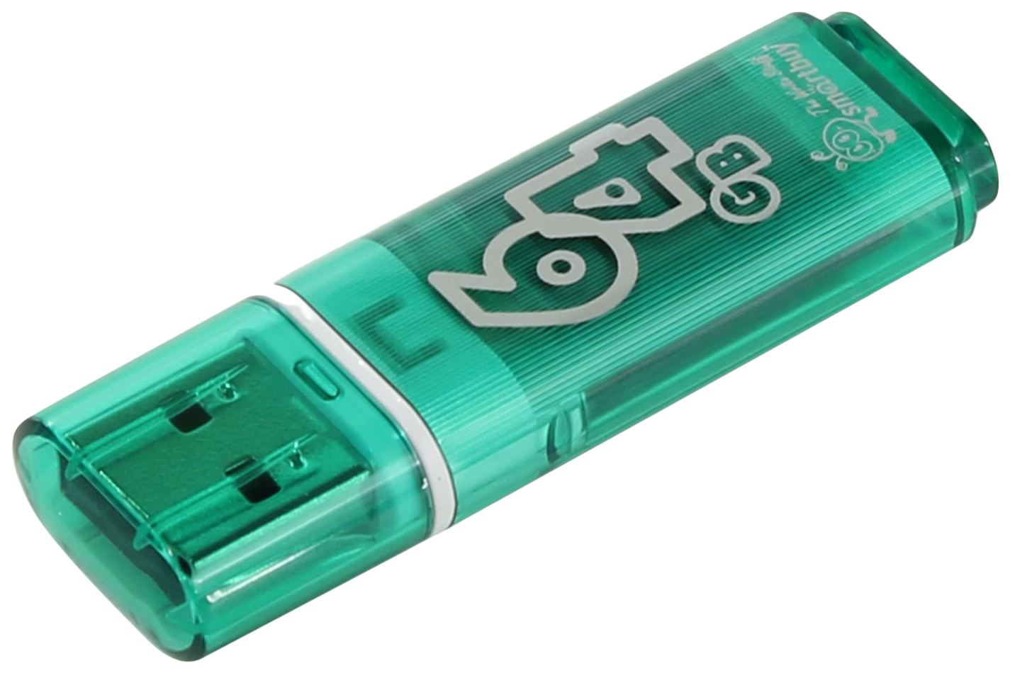 Флешка USB 64GB Smart Buy Glossy, цвет зеленый