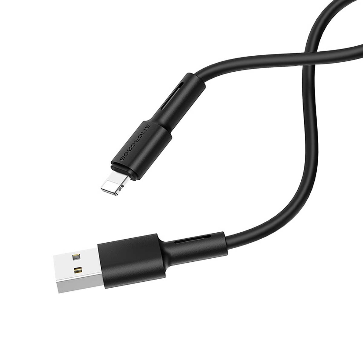 Кабель BOROFONE BX31 Soft Silicone Lightning 8 pin, длина 1 метр, цвет черный
