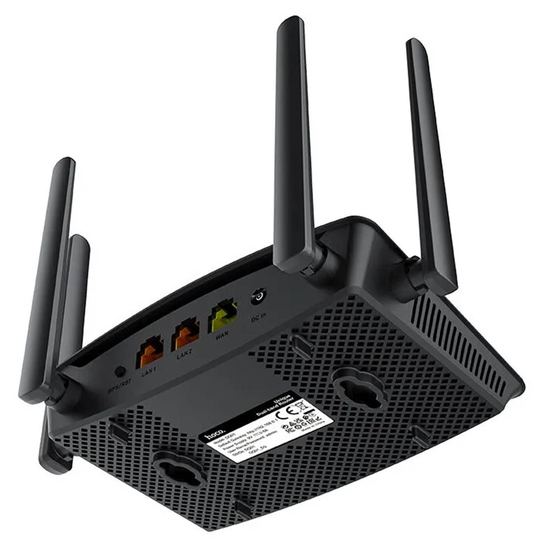 Wi-Fi роутер HOCO DQ01, 867 Мбит/с, цвет черный