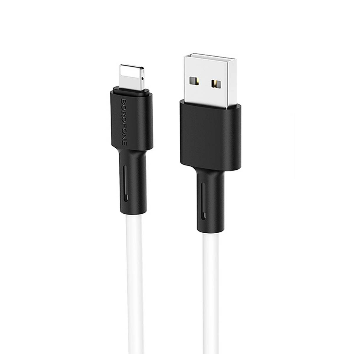 Кабель BOROFONE BX31 Soft Silicone Lightning 8 pin, длина 1 метр, цвет белый