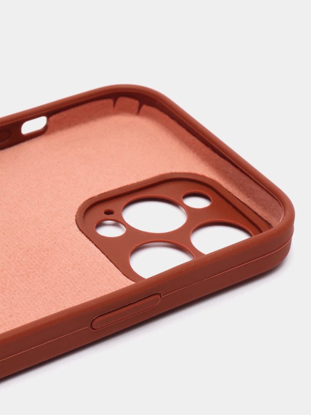 Чехол накладка Silicone Case для APPLE iPhone 13 Pro Max, с поддержкой MagSafe, защита камеры, силикон, бархат, цвет коричневый
