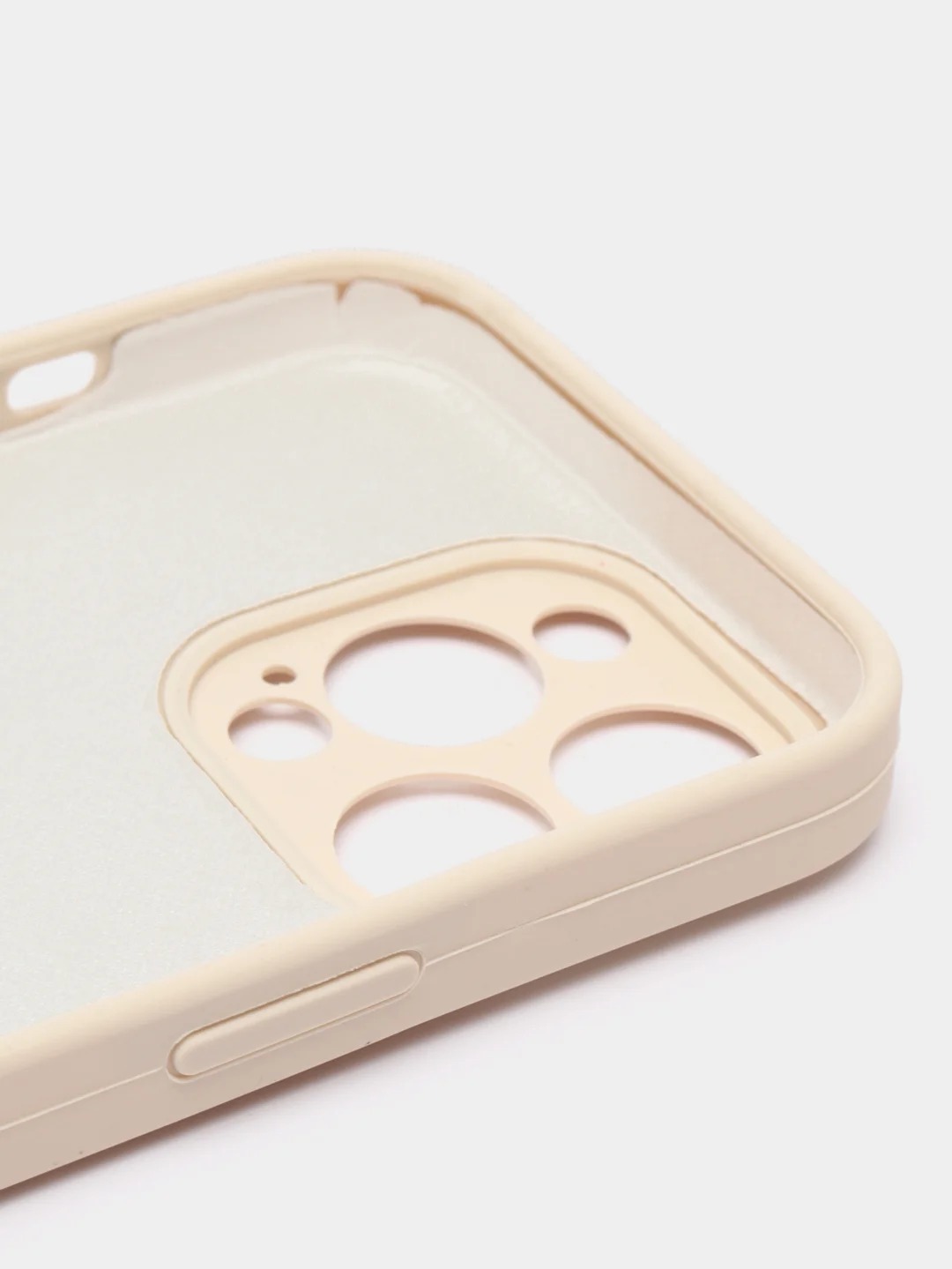 Чехол накладка Silicone Case для APPLE iPhone 13 Pro Max, с поддержкой MagSafe, защита камеры, силикон, бархат, цвет светло-бежевый