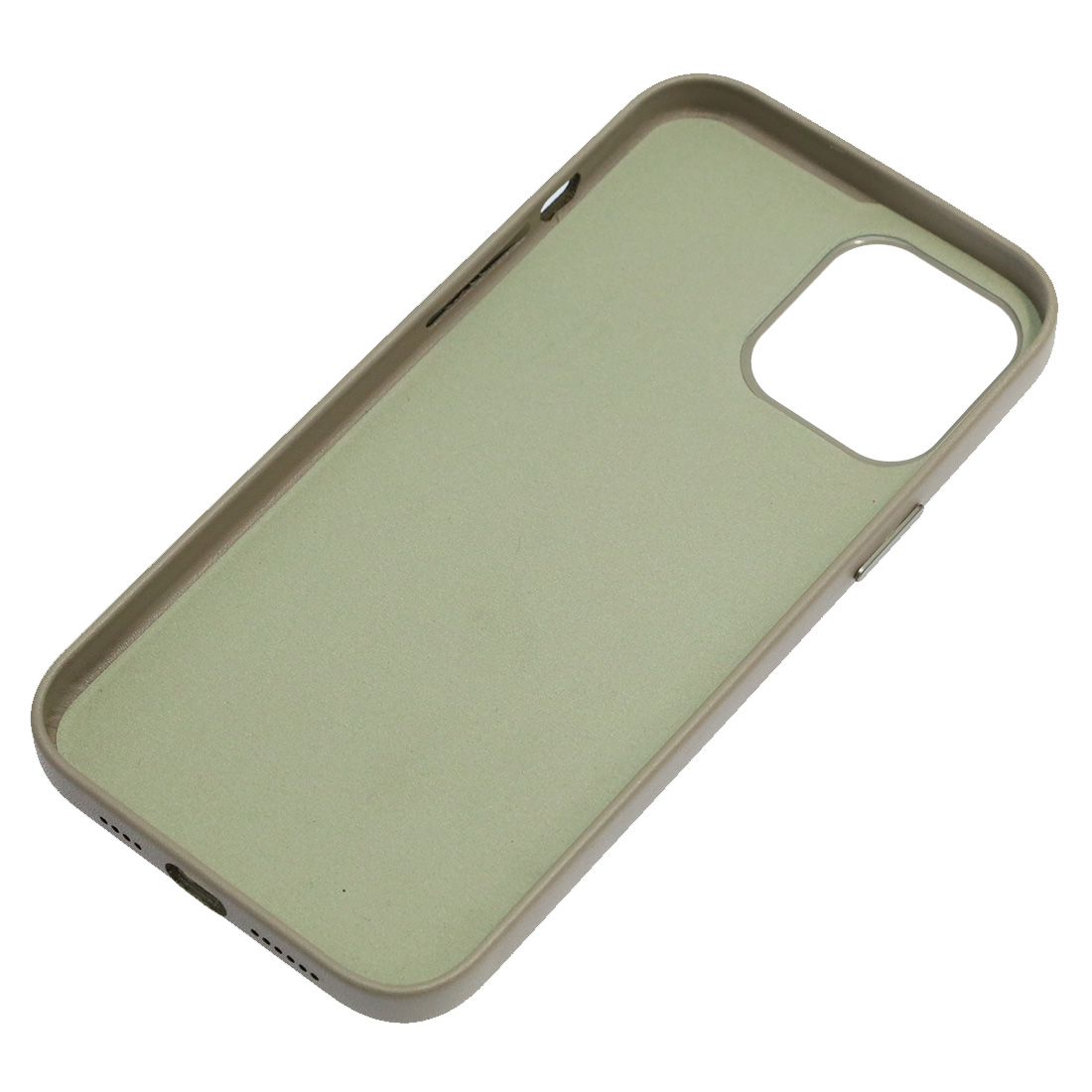 Чехол накладка Leather Case для APPLE iPhone 12 Pro Max, силикон, бархат, экокожа, цвет светло серый