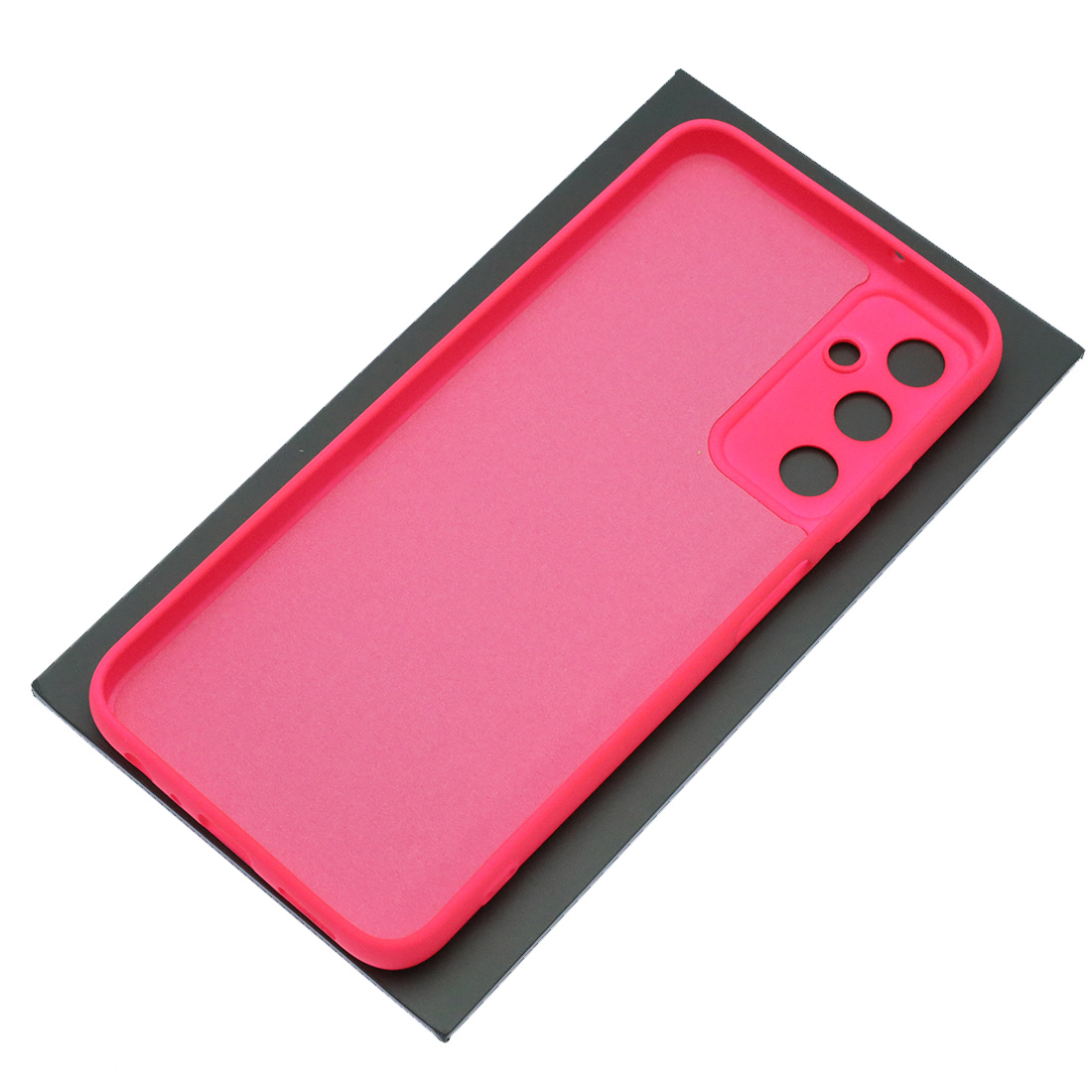Чехол накладка Silicon Cover для SAMSUNG Galaxy A05s, защита камеры, силикон, бархат, цвет розовый