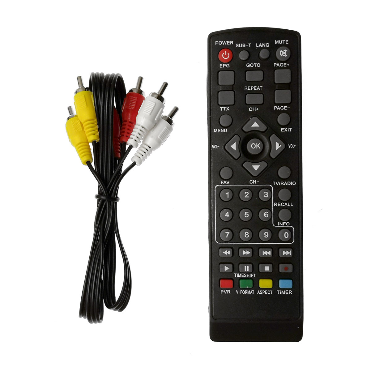 Цифровой эфирный приемник, ТВ приставка Орбита HD-911C/999С/T6000, DVB-T2, цвет черный