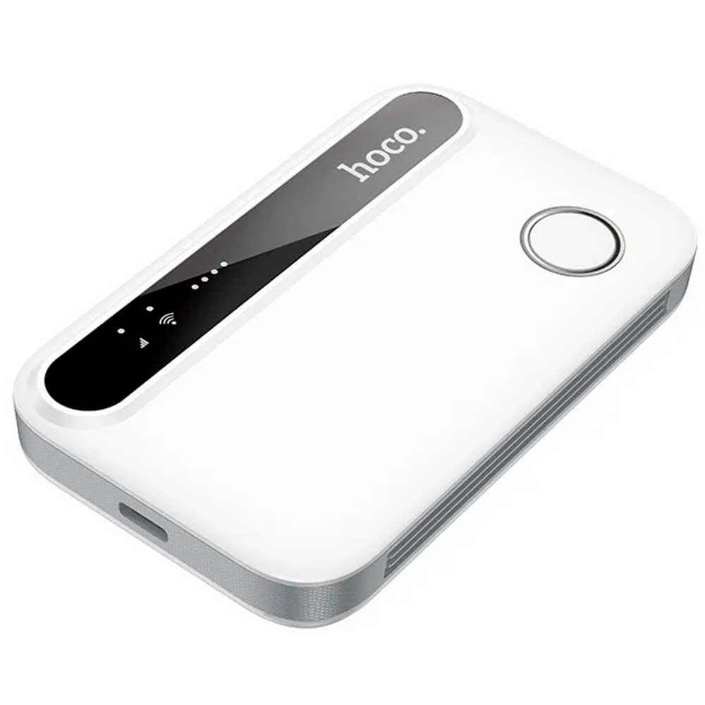 Портативный модем HOCO HI41 4G, с раздачей Wi-Fi, цвет белый