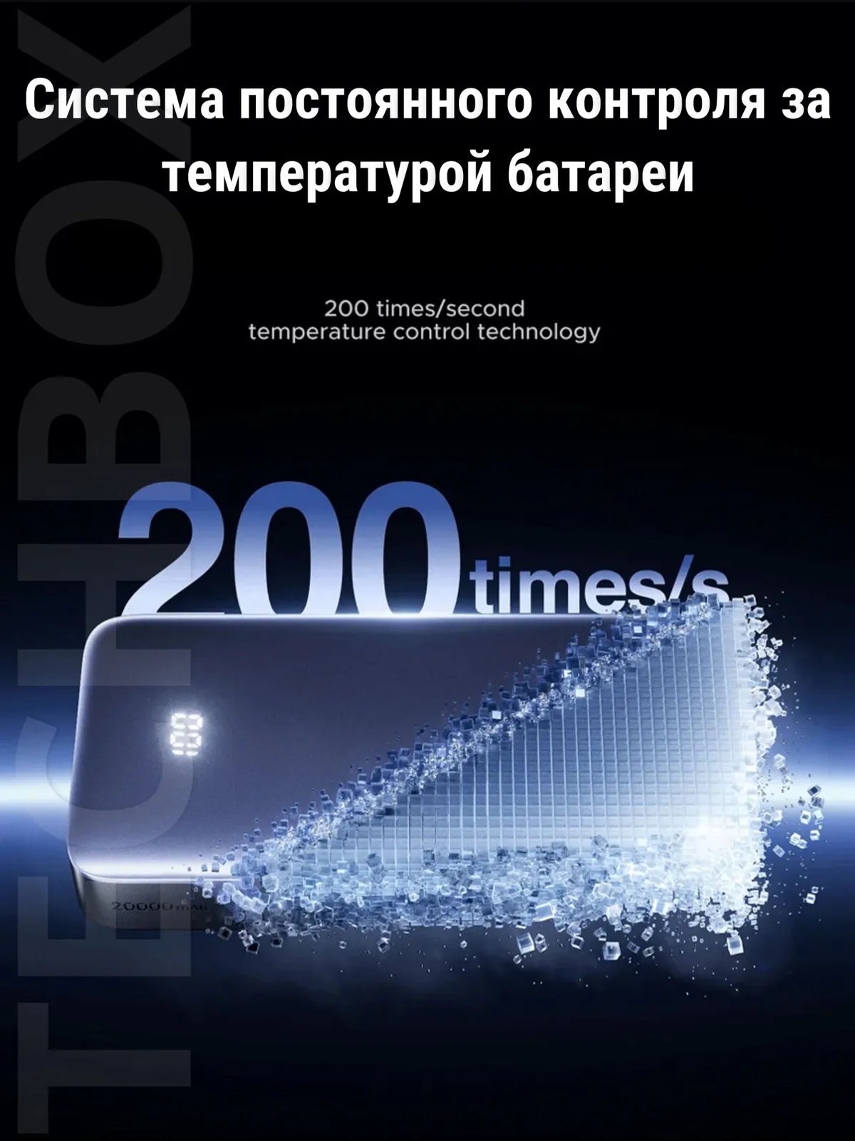 Внешний портативный аккумулятор, Power Bank UGREEN PB532, 20000 mAh, PD 30W, 22.5W, LED дисплей, цвет серый