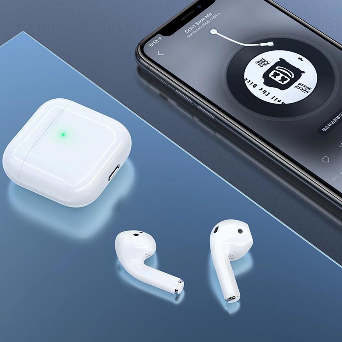 Гарнитура (наушники с микрофоном) беспроводная, BOROFONE BE46 TWS, Bluetooth 5.0, цвет белый