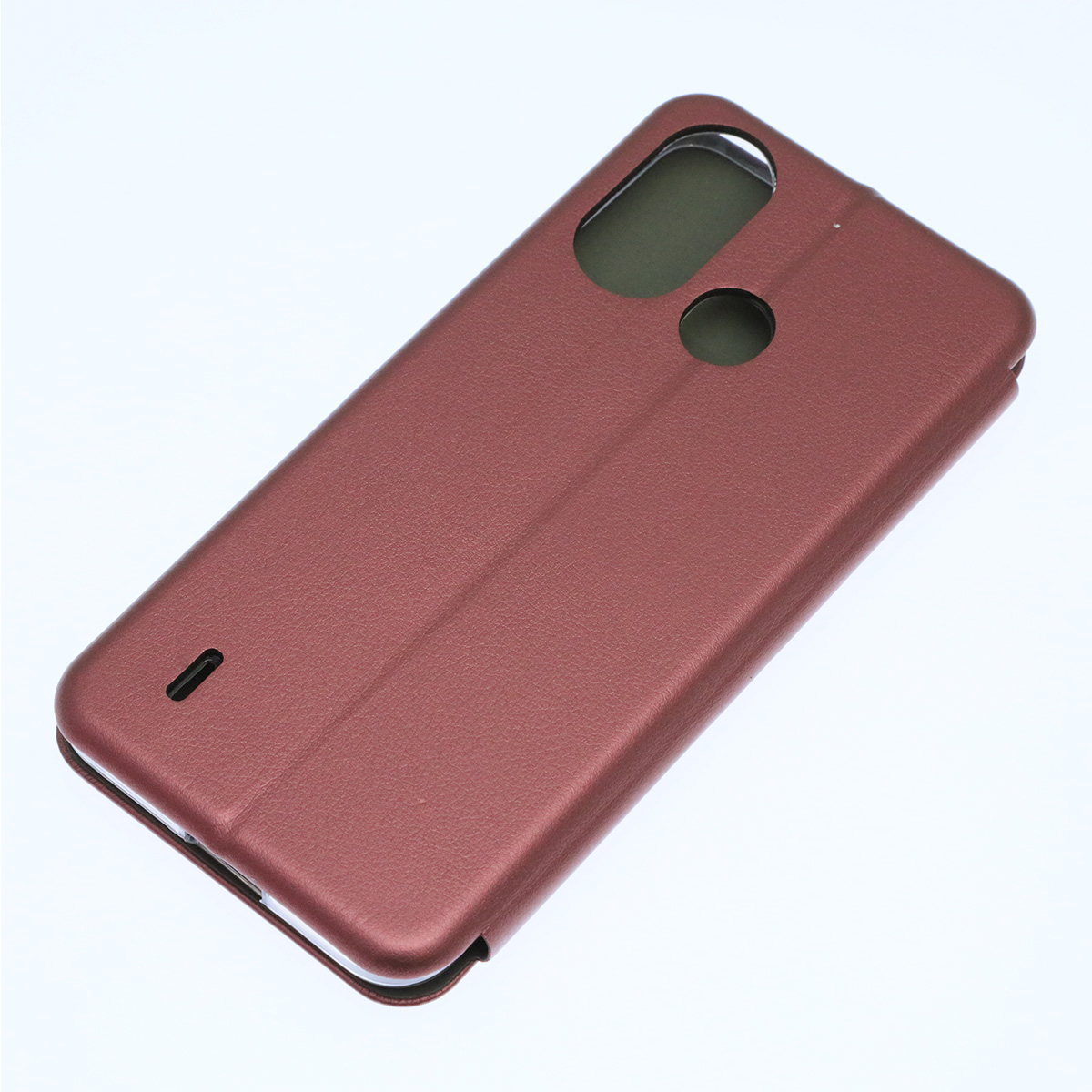 Чехол книжка STYLISH для ITEL A49, экокожа, визитница, цвет бордовый