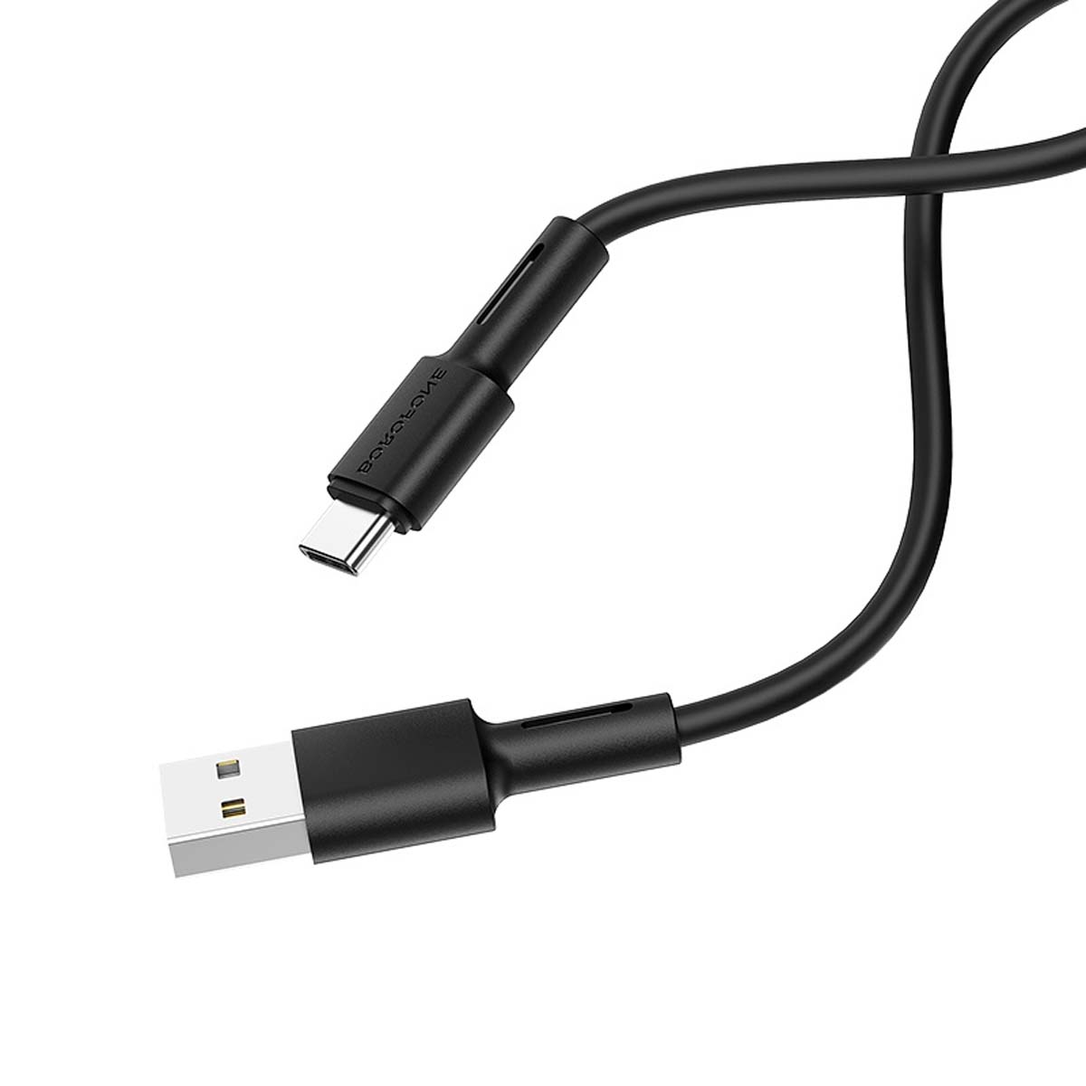 Кабель BOROFONE BX31 Soft Silicone USB Type C, длина 1 метр, цвет черный