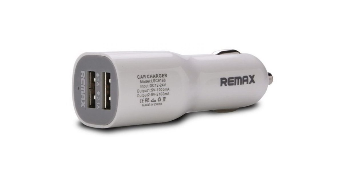 REMAX RCC-201 Автомобильное зарядное устройство 2USB 2.1A Mini Car Charger mini, цвет белый | ВСЁ ПО 100
