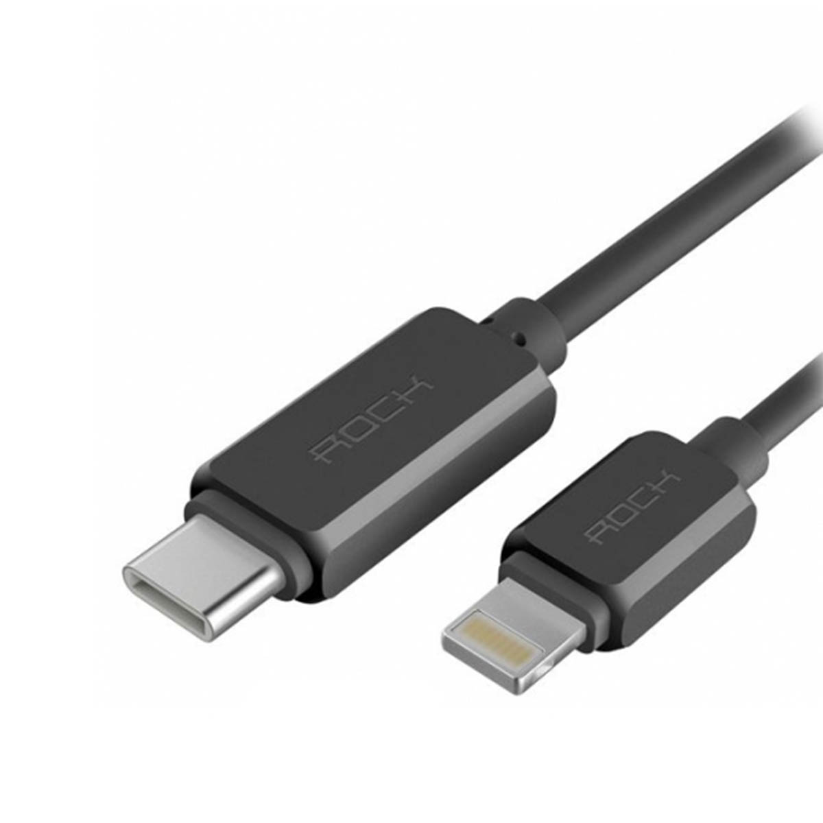 Кабель ROCK USB Type C на APPLE Lightning 8 pin, длина 1 метр, цвет черный