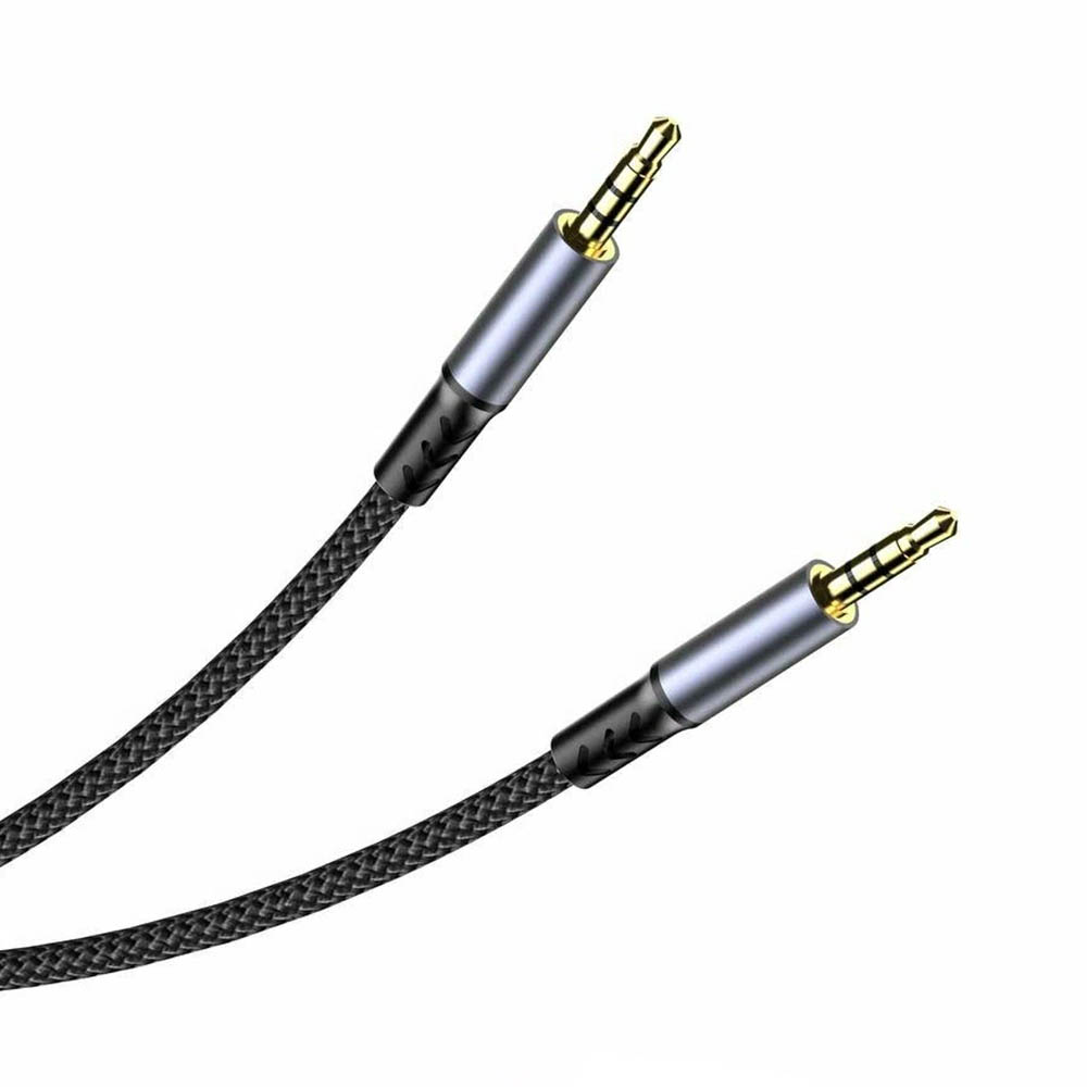 Кабель AUX QAYAN QAC-162 Jack 3.5мм на Jack 3.5мм, длина 1.5 метра, цвет черный