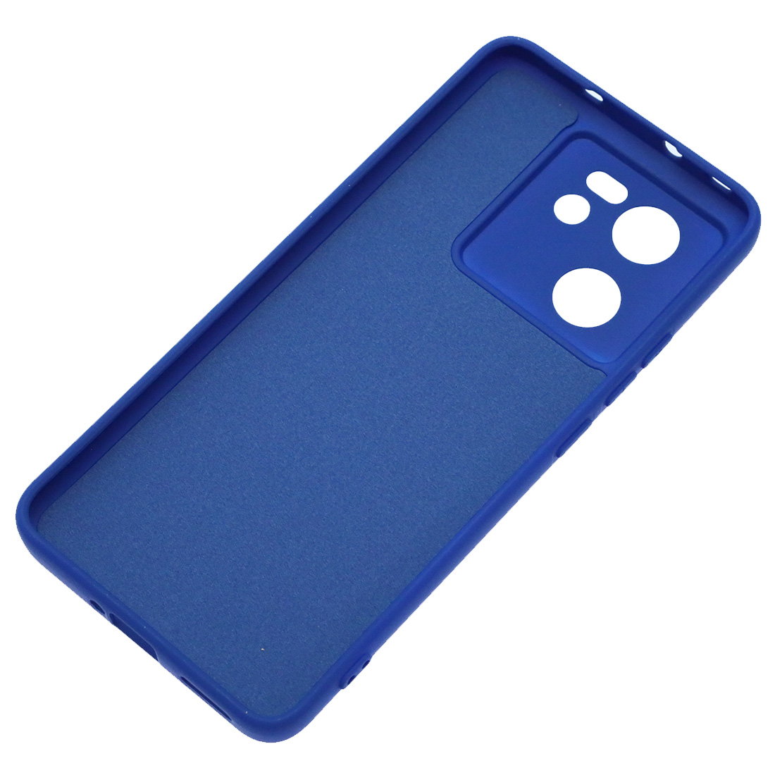 Чехол накладка Silicon Cover для XIAOMI 13T, XIAOMI 13T Pro, защита камеры, силикон, бархат, цвет синий