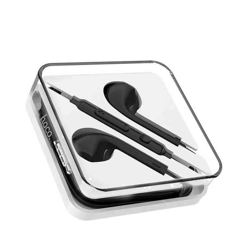 Гарнитура (наушники с микрофоном) проводная, HOCO M55 Memory sound, цвет черный.