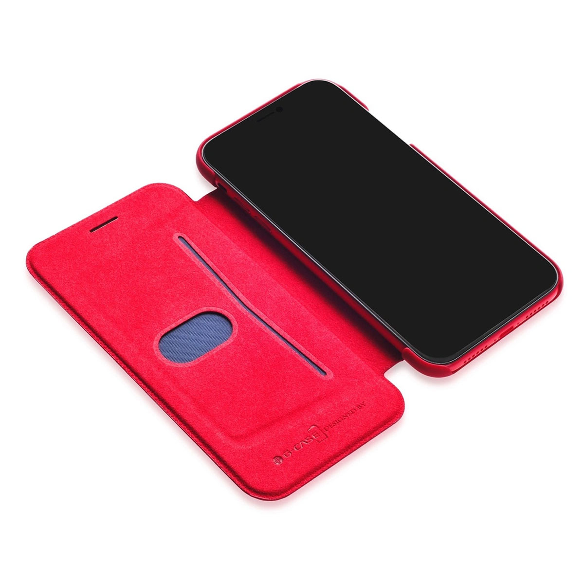 Чехол книжка G-CASE для APPLE iPhone 11 Pro MAX, экокожа, цвет красный.