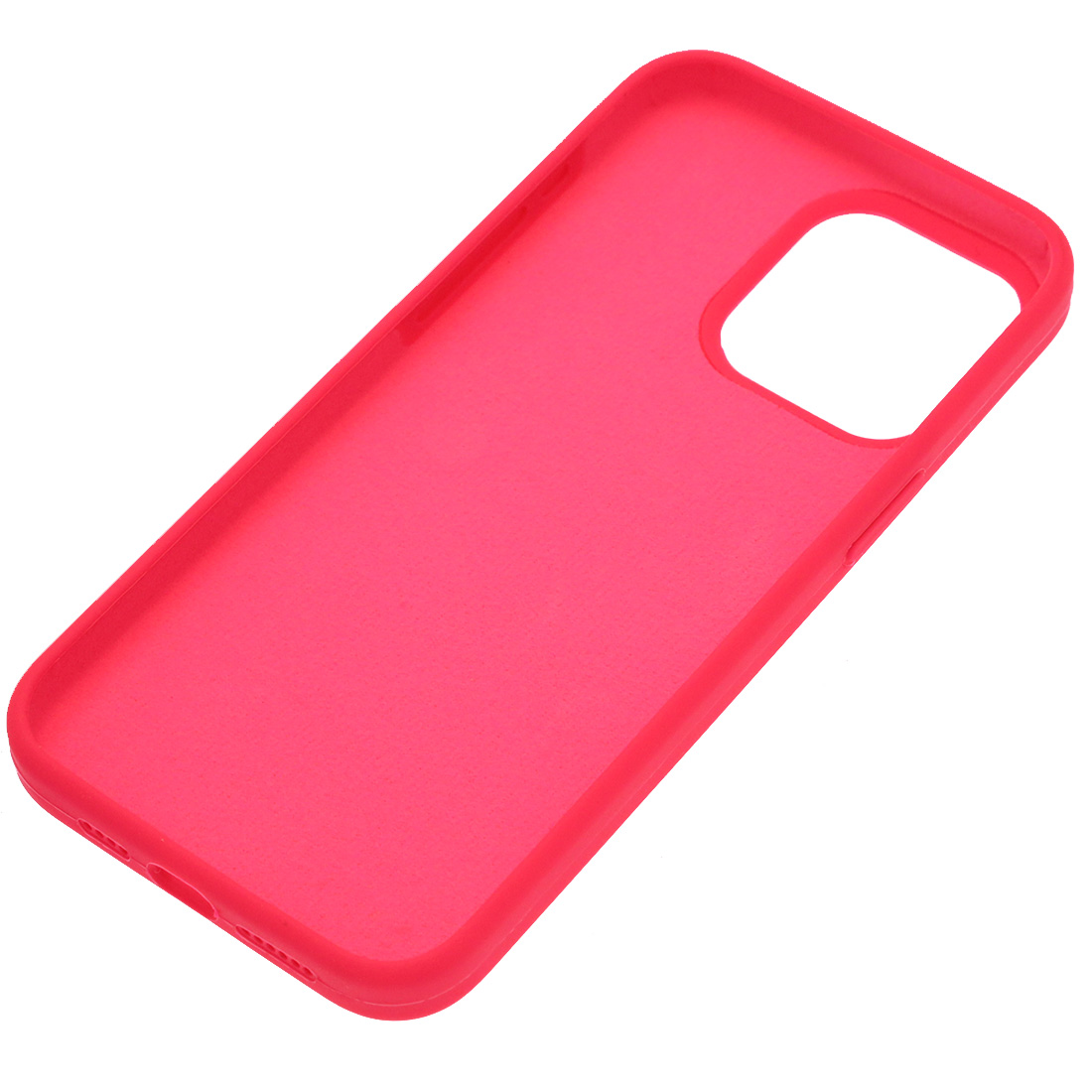 Чехол накладка Silicone Case для APPLE iPhone 15 Pro Max, бархатная подложка, цвет фуксия