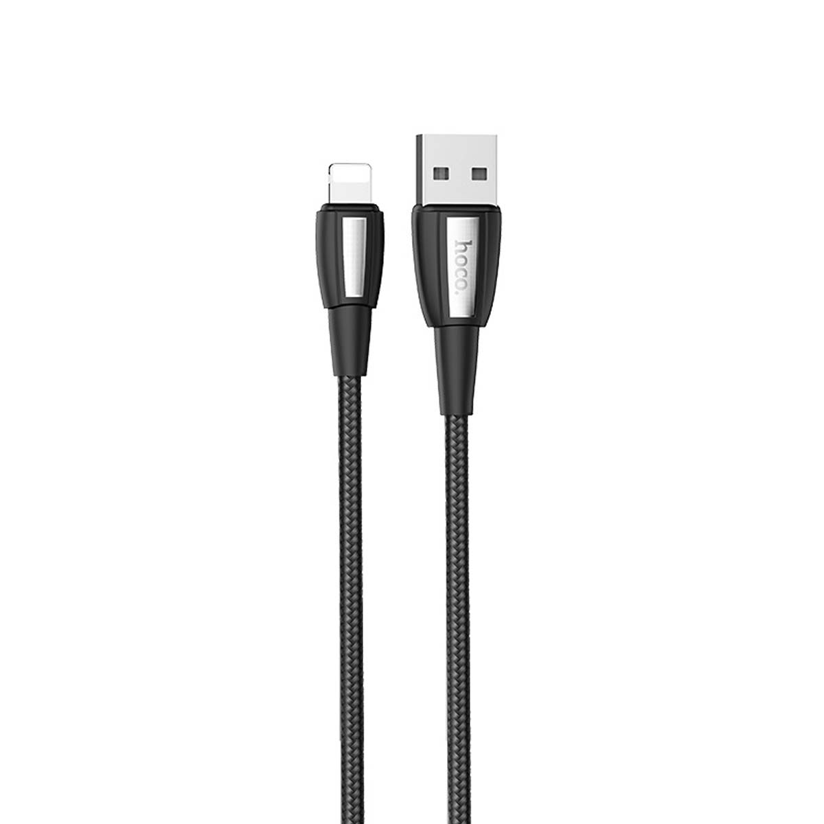 Кабель HOCO X39 Titan Lightning 8 pin, 2.4A, длина 1 метр, нейлоновая оплетка, цвет черный