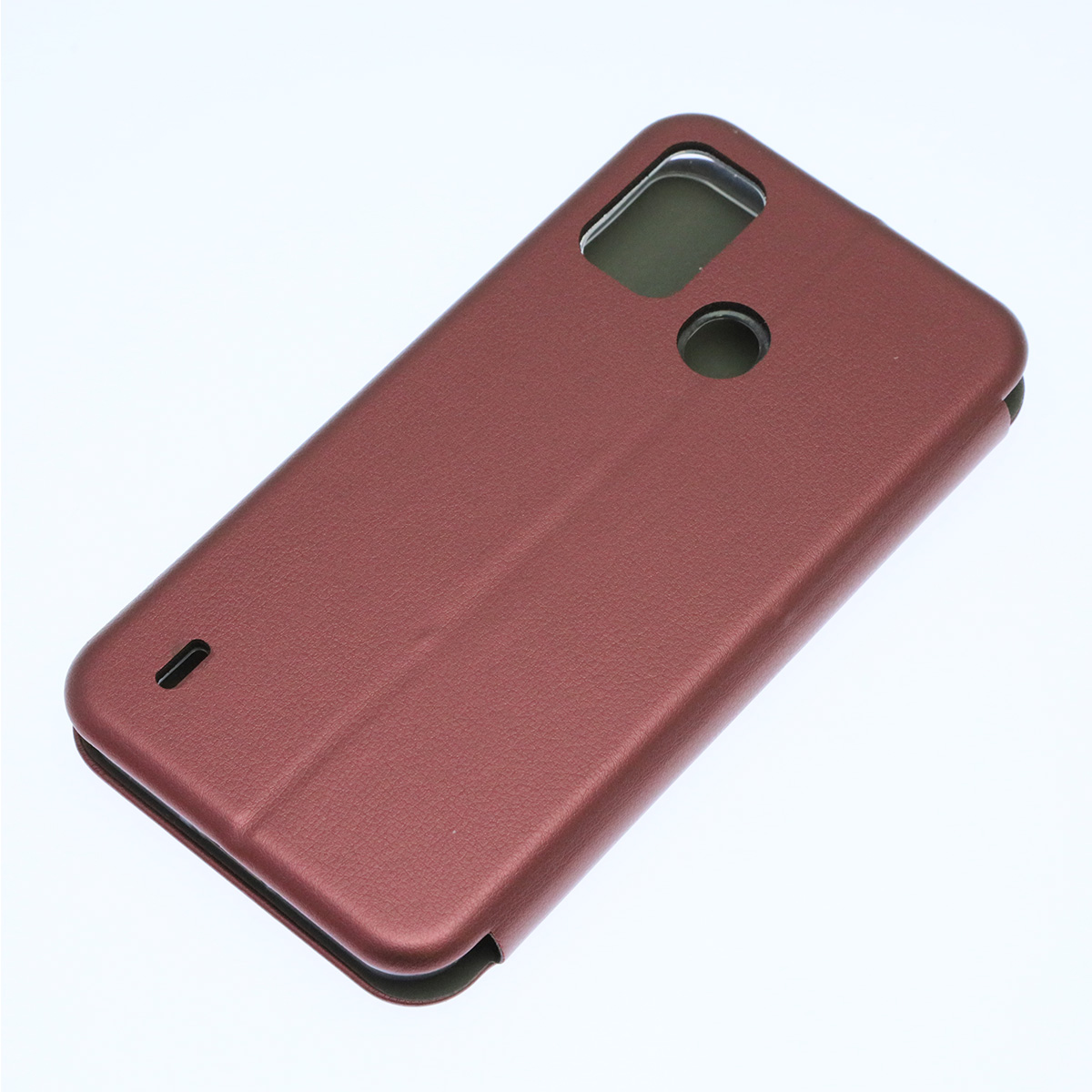 Чехол книжка STYLISH для ITEL A48, экокожа, визитница, цвет бордовый
