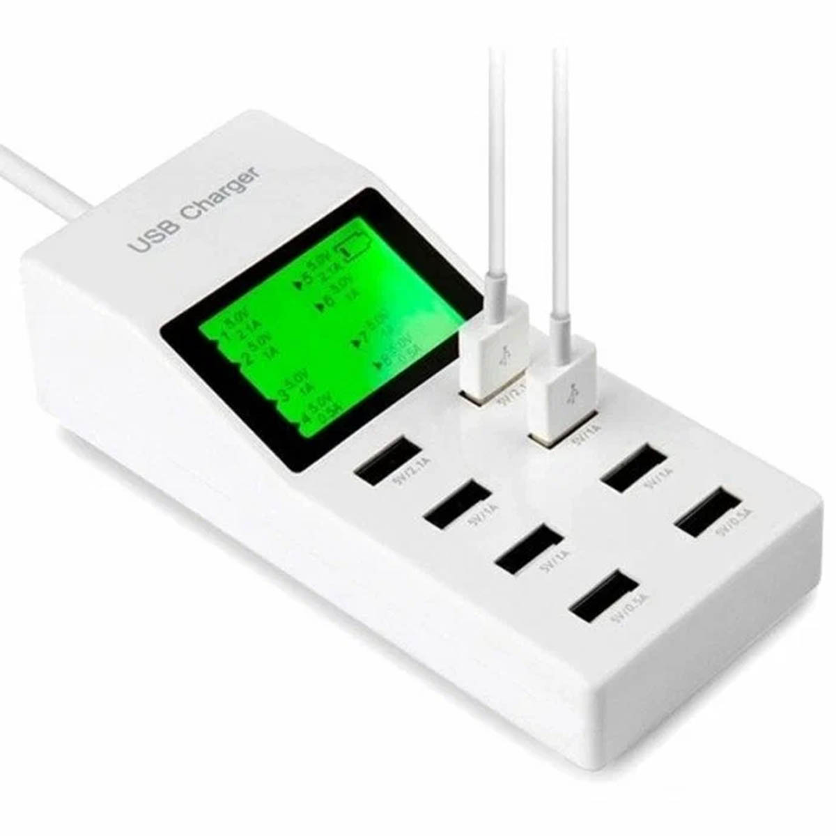 СЗУ (Сетевое зарядное устройство) USB Charger YC-CDA6, 8 портов, 40W, цвет белый (распродажа -30%)