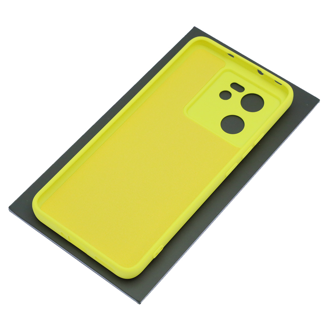 Чехол накладка Silicon Cover для XIAOMI 13T, XIAOMI 13T Pro, защита камеры, силикон, бархат, цвет желтый