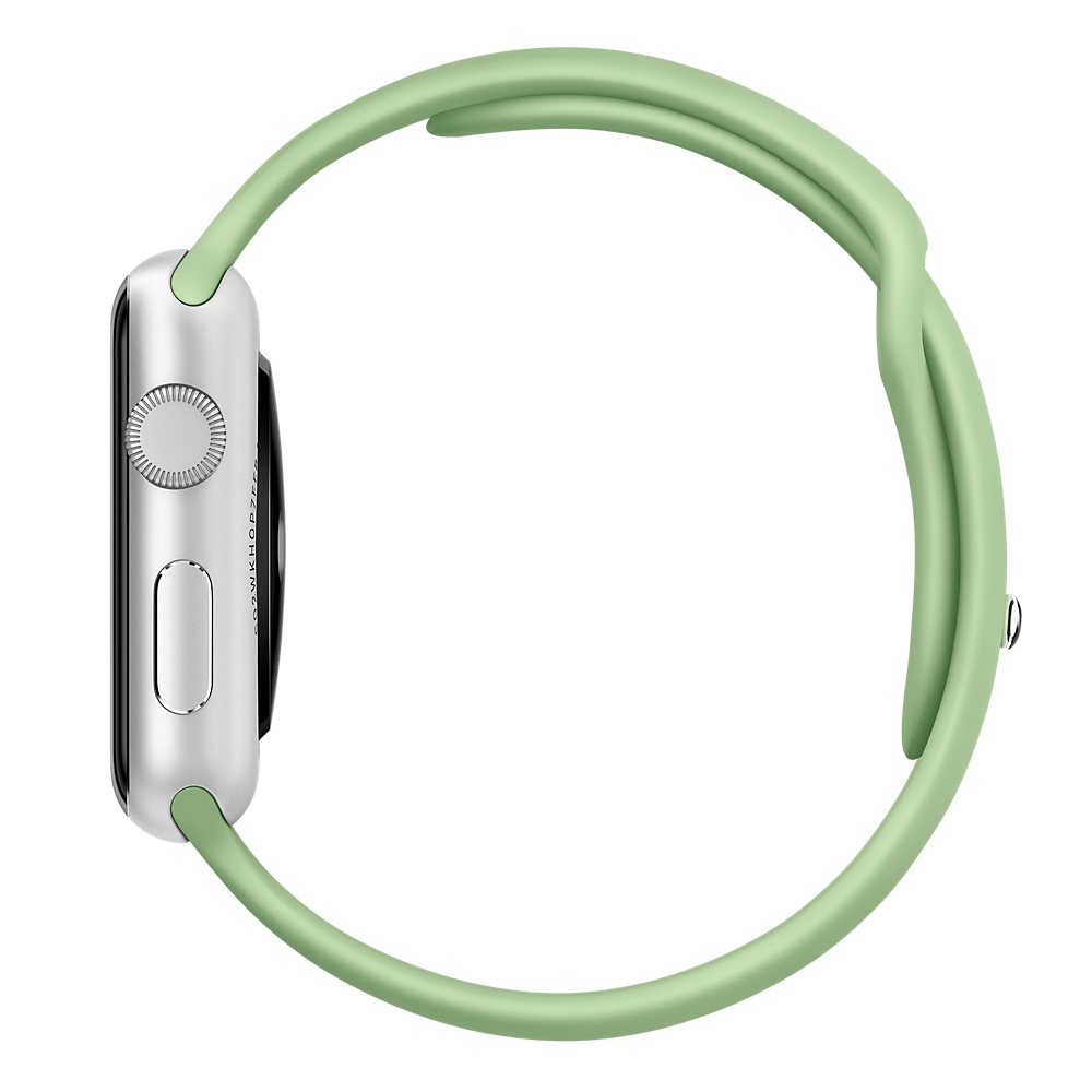 Ремешок для Apple Watch спортивный "Sport", размер 38-40 mm, цвет бледно зеленый