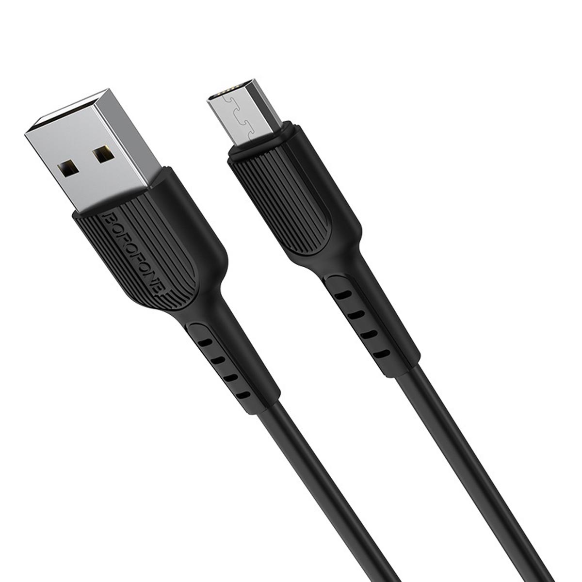 Кабель BOROFONE BX16 Easy Micro USB, 2A, длина 1 метр, силикон, цвет черный