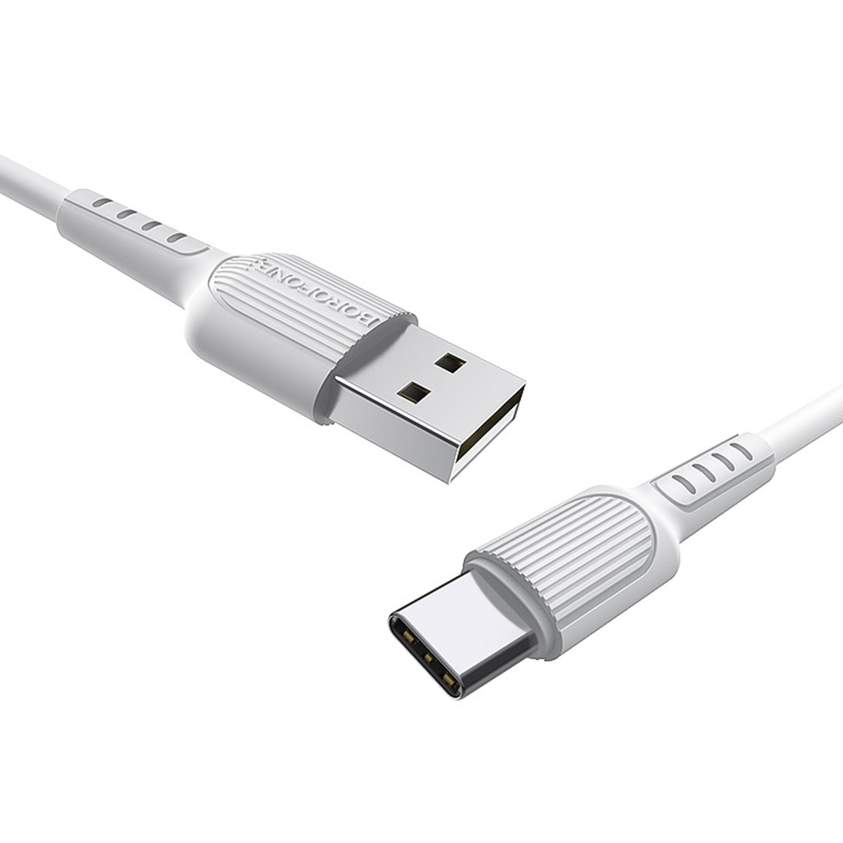 Кабель BOROFONE BX16 Easy USB Type C, длина 1 метр, 3A, силикон, цвет белый