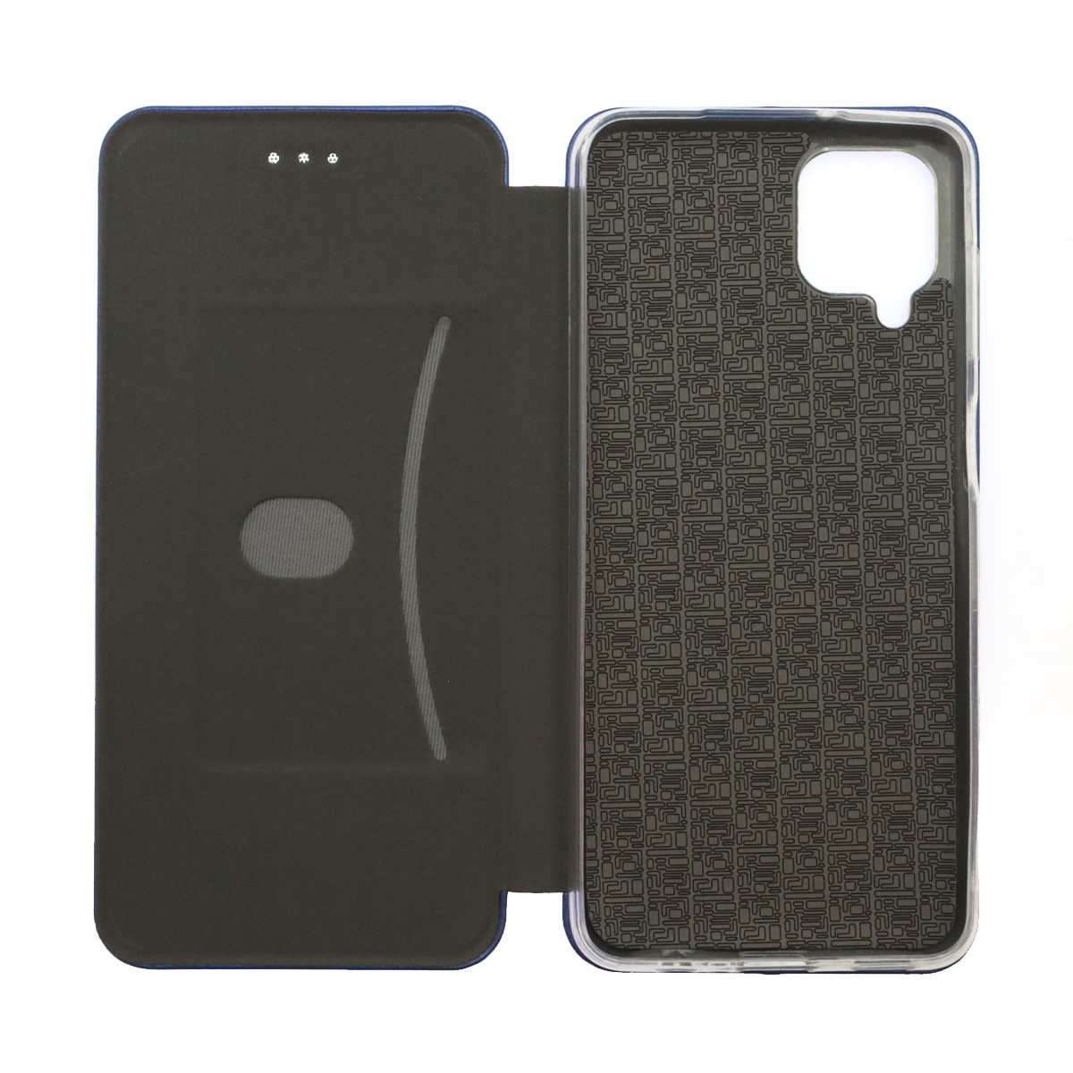 Чехол книжка STYLISH для SAMSUNG Galaxy A12 (SM-A125), M12 (SM-M127F), экокожа, визитница, цвет синий
