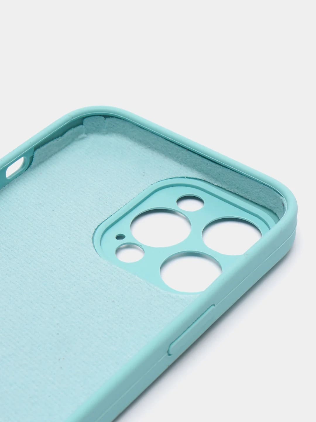 Чехол накладка Silicone Case для APPLE iPhone 13 Pro Max, с поддержкой MagSafe, защита камеры, силикон, бархат, цвет мятный