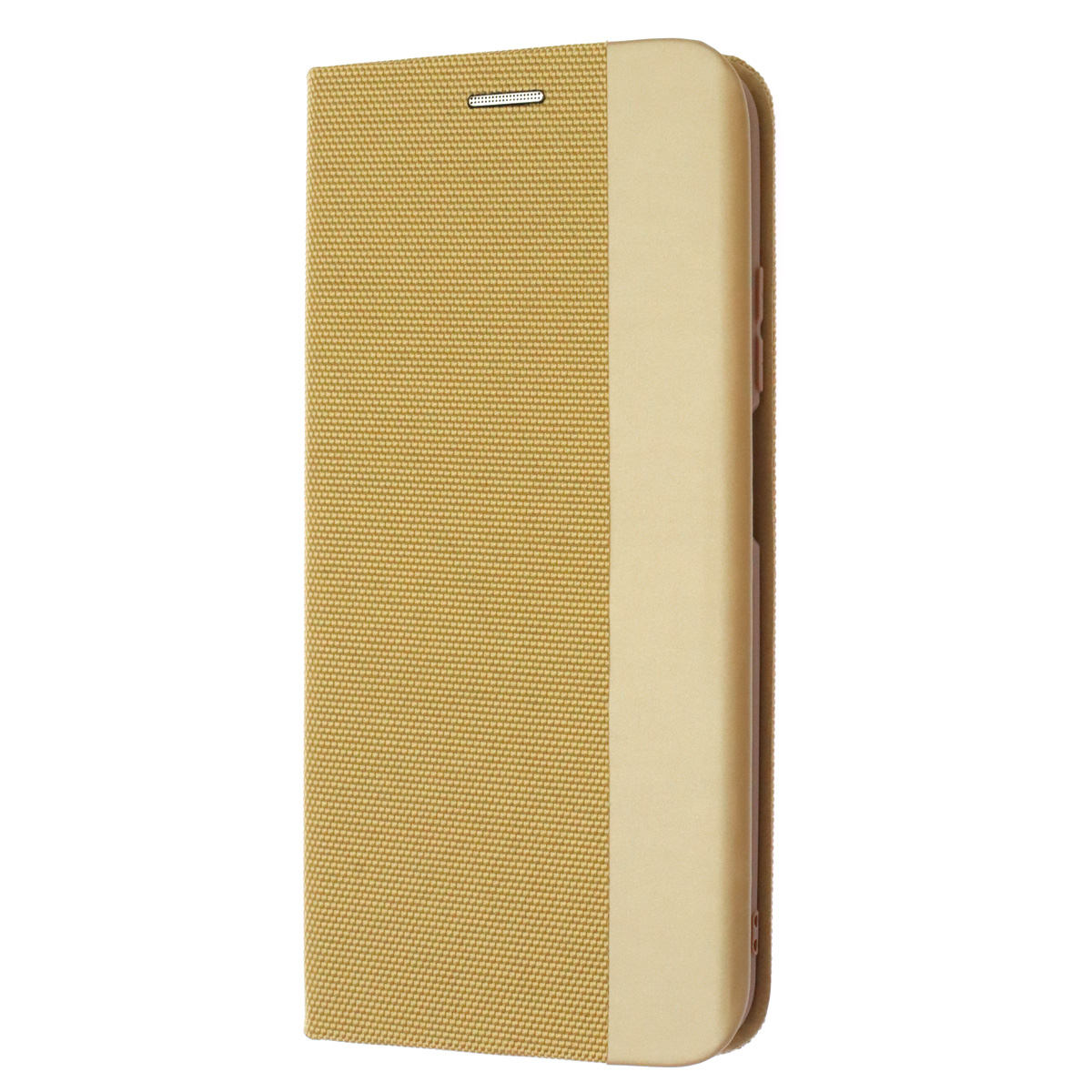 Чехол книжка MESH для XIAOMI POCO M3, текстиль, силикон, бархат, визитница, цвет золотистый