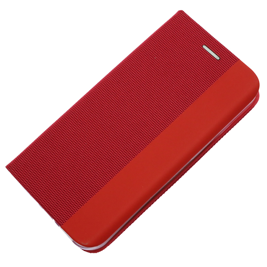 Чехол книжка MESH для APPLE iPhone 14 Pro, текстиль, силикон, бархат, визитница, цвет красный