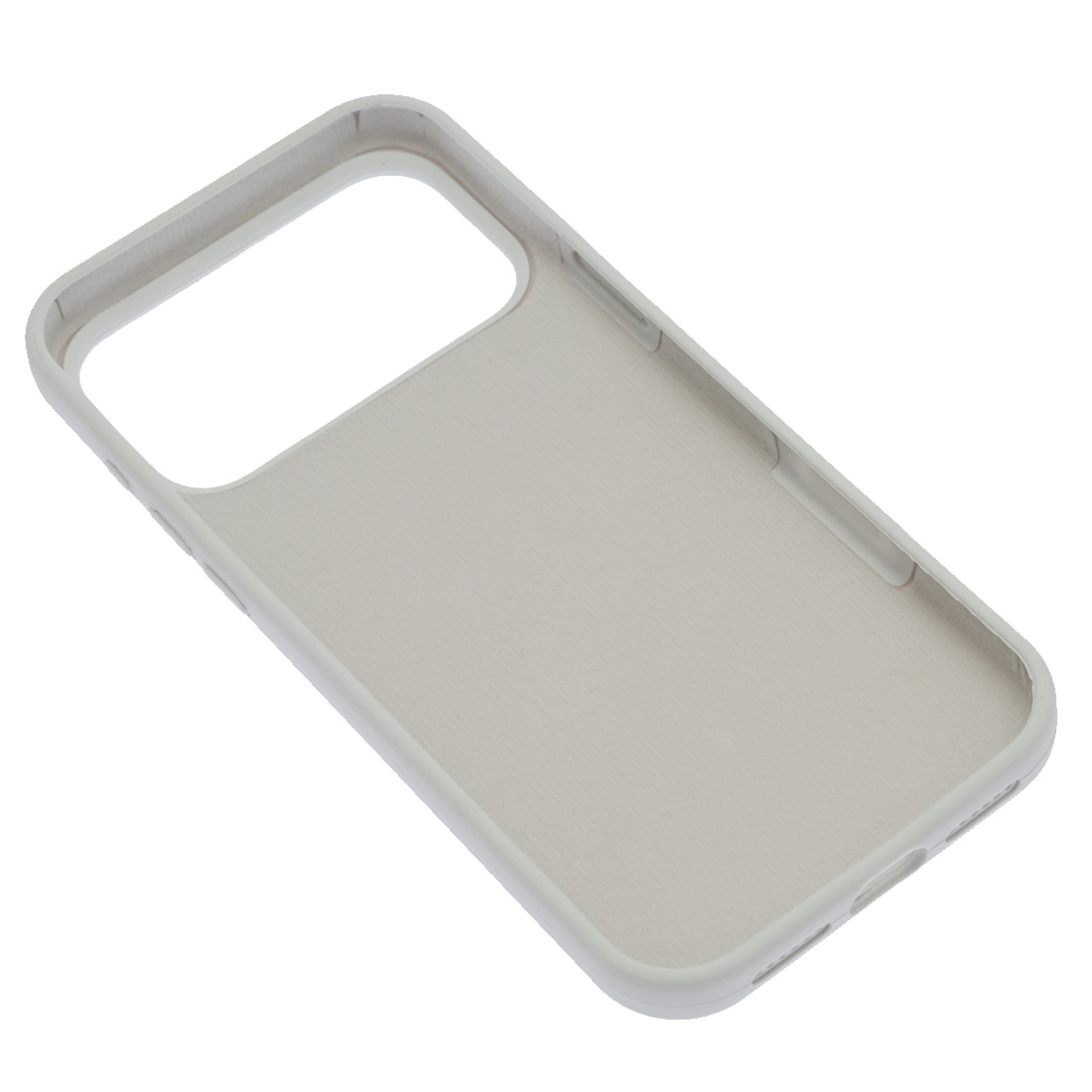 Чехол накладка Silicone Case для Apple iPhone 17 Pro Max, бархатная подложка, цвет белый